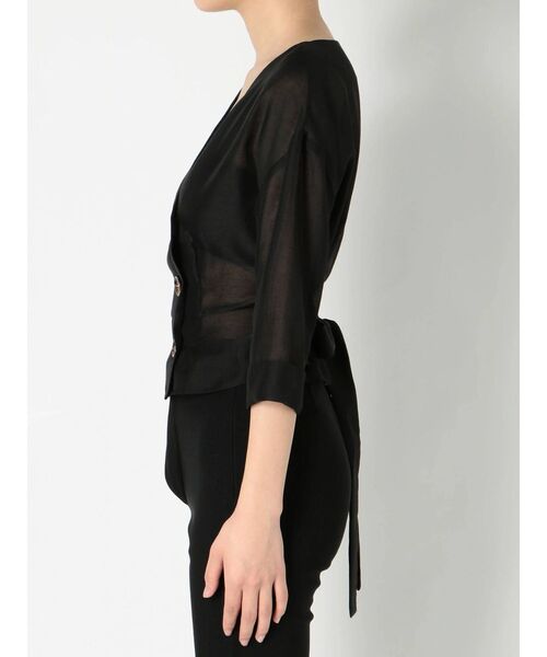 RESEXXY(リゼクシー)の「ノーカラーシアージャケット(ノーカラージャケット・レディース・ブラック/ベージュ/グリーン・FREE)」の20枚目の写真