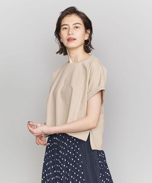 BEAUTY&YOUTH UNITED ARROWS（ビューティーアンドユースユナイテッドアローズ）の「BY ドルマンスリーブショートTシャツ（Tシャツ/カットソー・レディース・ダークグレー/ベージュ/ホワイト・FREE）」の3枚目の写真