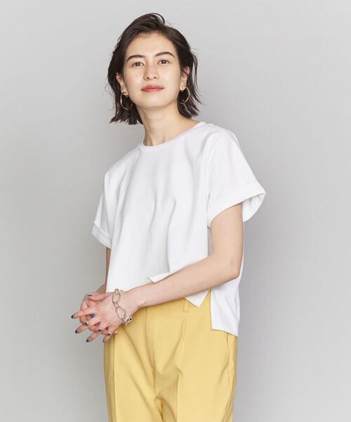 BEAUTY&YOUTH UNITED ARROWS（ビューティーアンドユースユナイテッドアローズ）の「BY ドルマンスリーブショートTシャツ（Tシャツ/カットソー・レディース・ダークグレー/ベージュ/ホワイト・FREE）」の2枚目の写真
