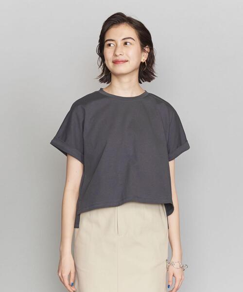 BEAUTY&YOUTH UNITED ARROWS（ビューティーアンドユースユナイテッドアローズ）の「BY ドルマンスリーブショートTシャツ（Tシャツ/カットソー・レディース・ダークグレー/ベージュ/ホワイト・FREE）」の4枚目の写真