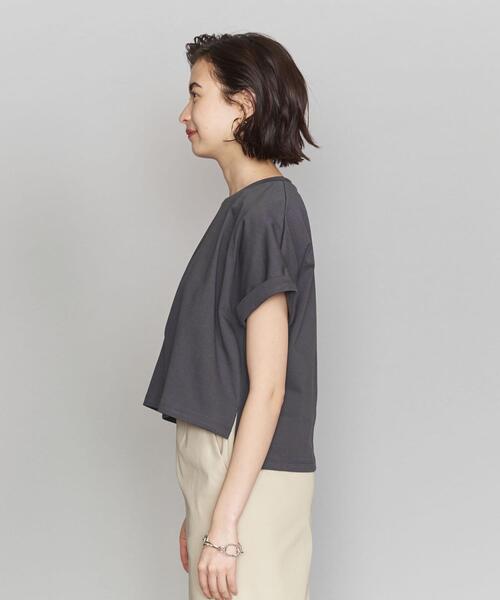 BEAUTY&YOUTH UNITED ARROWS（ビューティーアンドユースユナイテッドアローズ）の「BY ドルマンスリーブショートTシャツ（Tシャツ/カットソー・レディース・ダークグレー/ベージュ/ホワイト・FREE）」の5枚目の写真