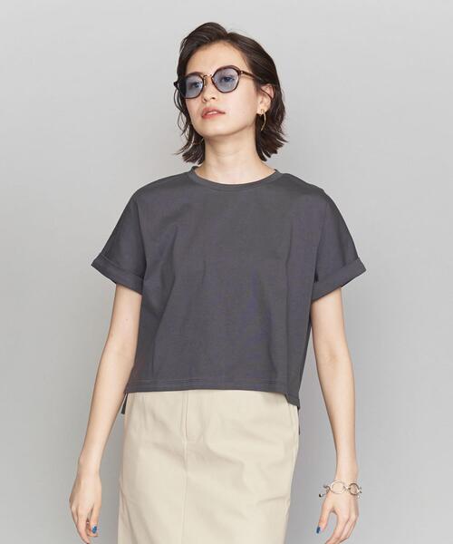 BEAUTY&YOUTH UNITED ARROWS（ビューティーアンドユースユナイテッドアローズ）の「BY ドルマンスリーブショートTシャツ（Tシャツ/カットソー・レディース・ダークグレー/ベージュ/ホワイト・FREE）」の18枚目の写真