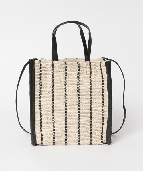 URBAN RESEARCH DOORS（アーバンリサーチドアーズ）の「サイドパイピングバッグ（ハンドバッグ・レディース・ストライプ/チェック・ONE）」の6枚目の写真