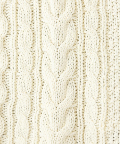 n'ee-ne（ネーネ）の「コットンケーブル編地切替ベスト（ベスト・レディース・モカ/ベージュ/オフホワイト/カーキ・FREE）」の11枚目の写真