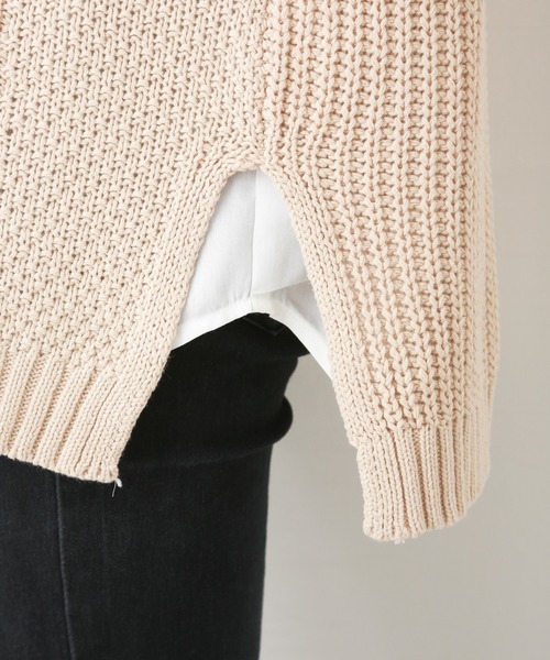 n'ee-ne（ネーネ）の「コットンケーブル編地切替ベスト（ベスト・レディース・モカ/ベージュ/オフホワイト/カーキ・FREE）」の14枚目の写真