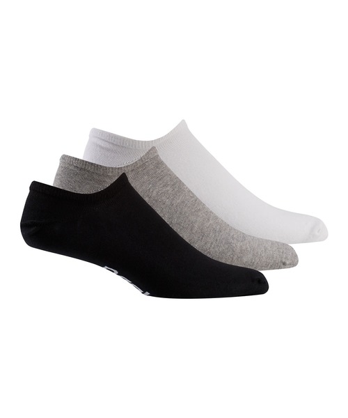 Reebok（リーボック）の「アクティブ ファウンデーション インビジブル ソックス 3足組 / Active Foundation Invisible Socks 3 Pairs（ソックス/靴下・メンズ・ホワイト/ブラック/ブラック×グレー・SMALL/MEDIUM/LARGE/X-LARGE）」の3枚目の写真