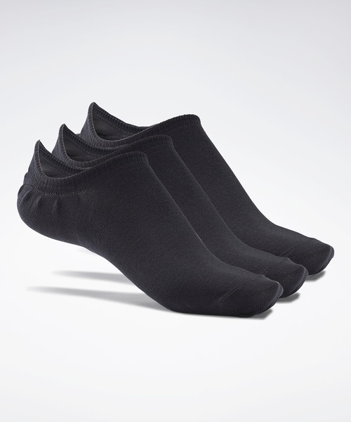 Reebok（リーボック）の「アクティブ ファウンデーション インビジブル ソックス 3足組 / Active Foundation Invisible Socks 3 Pairs（ソックス/靴下・メンズ・ホワイト/ブラック/ブラック×グレー・SMALL/MEDIUM/LARGE/X-LARGE）」の2枚目の写真