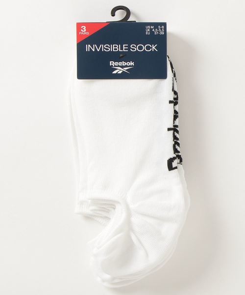 Reebok（リーボック）の「アクティブ ファウンデーション インビジブル ソックス 3足組 / Active Foundation Invisible Socks 3 Pairs（ソックス/靴下・メンズ・ホワイト/ブラック/ブラック×グレー・SMALL/MEDIUM/LARGE/X-LARGE）」の4枚目の写真