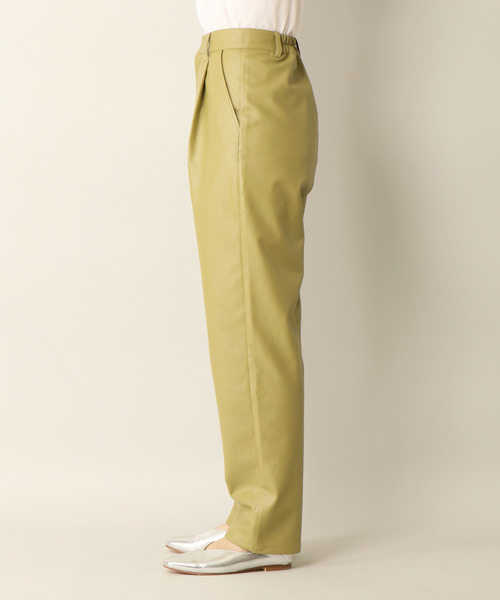 notch.（ノッチ）の「フェイクレザータックテーパードパンツ（その他パンツ・レディース・ブラック/オフホワイト/グリーン・M/TM）」の17枚目の写真