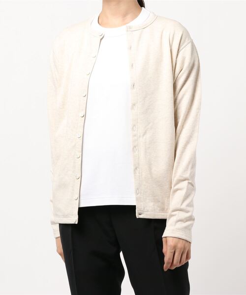 ORCIVAL(オーシバル)の「LIGHT FLEECY CARDIGAN(カーディガン/ボレロ・レディース・ヘザーグレー/アイボリー/ブラック/ベージュ/チャコールグレー・1/2)」の2枚目の写真