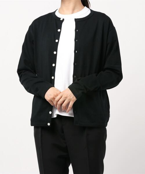 ORCIVAL(オーシバル)の「LIGHT FLEECY CARDIGAN(カーディガン/ボレロ・レディース・ヘザーグレー/アイボリー/ブラック/ベージュ/チャコールグレー・1/2)」の3枚目の写真