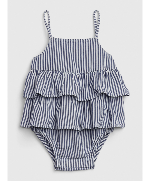 セール ストライプデニム バブルボディオール ベビー ワンピース Gap ギャップ のファッション通販 Zozotown