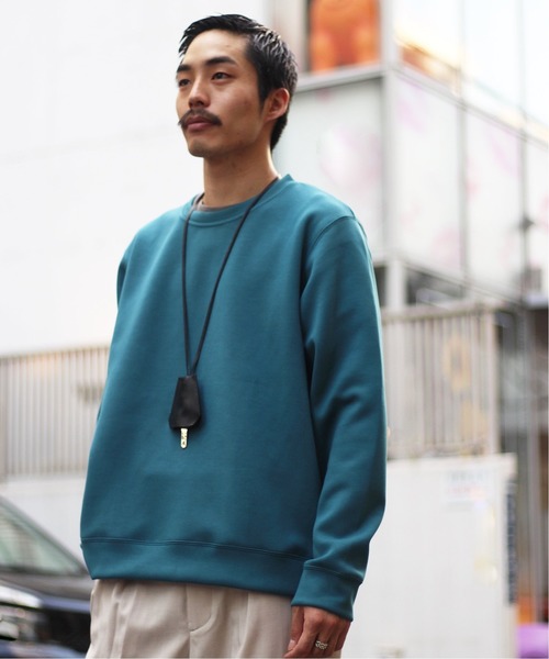 417 EDIFICE（フォーワンセブンエディフィス）の「◆ライトダンボール クルーネック（スウェット・メンズ・ベージュ/ネイビー/ブラウン/グリーン・SMALL/MEDIUM/LARGE）」の3枚目の写真