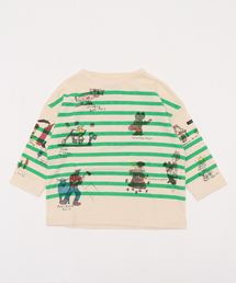 DENIM DUNGAREE | 天竺 ボーダープリント GRAFFITI Tシャツ(Tシャツ/カットソー)