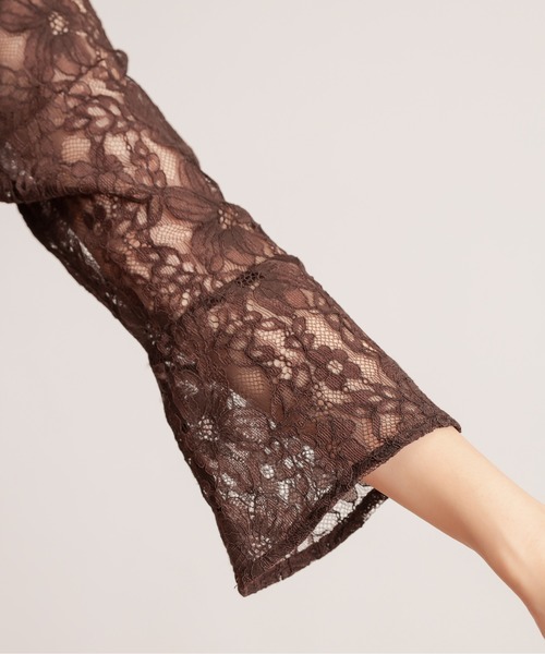 natural couture（ナチュラルクチュール）の「フレアスリーブレースブラウス（シャツ/ブラウス・レディース・アイボリー/ブラウン/ピンク・FREE）」の17枚目の写真