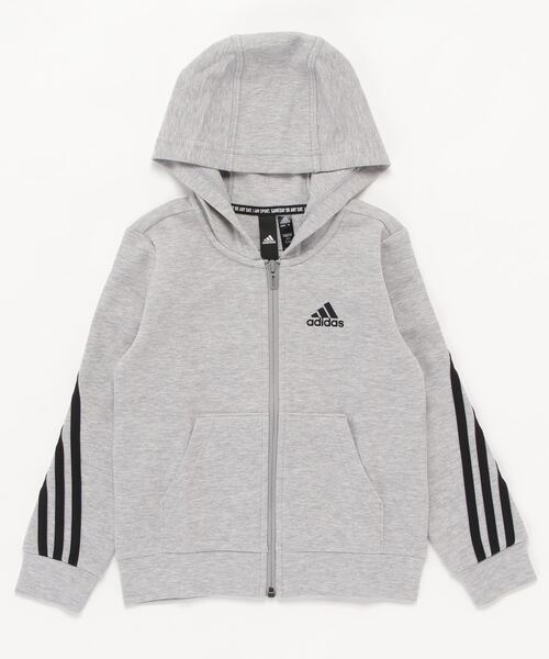 adidas（アディダス）の「アディダス adidas B3Sフルジップ（スウェット・キッズ・ブラック/グレー・140cm/150cm/120cm/130cm/160cm）」の2枚目の写真