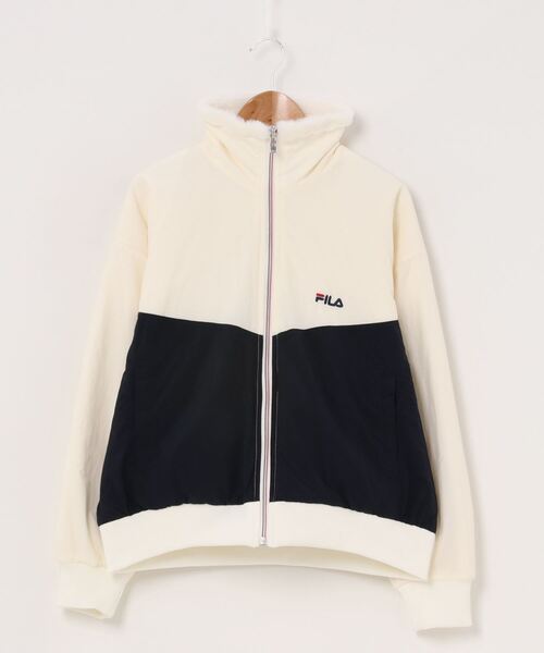 FILA(フィラ)の「フィラ FILA フリースジャケット(その他アウター・レディース・ブラック/オフホワイト・M/L/XL/S)」の2枚目の写真