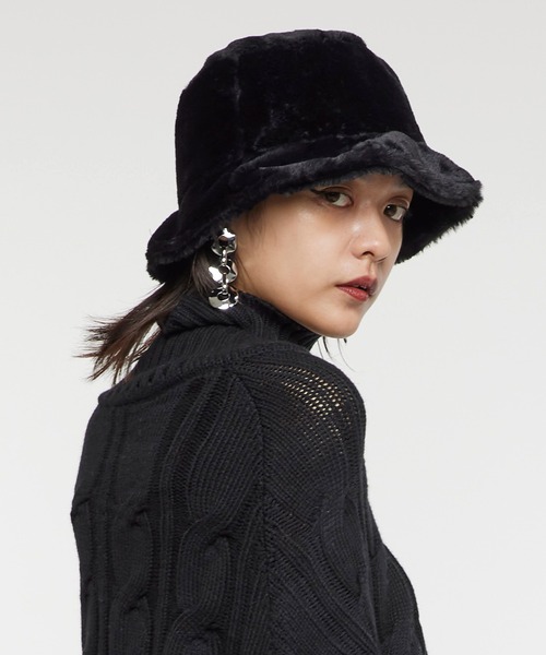 Narcissus(ナルシス)の「【Narcissus】ファーバケット(ハット・レディース・ブラック/グレー・FREE)」の12枚目の写真