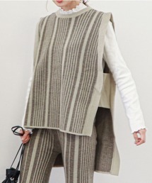 archives | ストライプジャガードニットベスト(ニット/セーター)