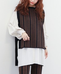 archives | ストライプジャガードニットベスト(ニット/セーター)