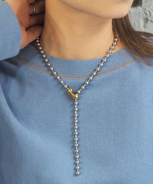 tiptop（ティップトップ）の「【web限定アイテム】ボールチェーンネックレス（ネックレス・レディース・シルバー/ゴールド・FREE）」の2枚目の写真