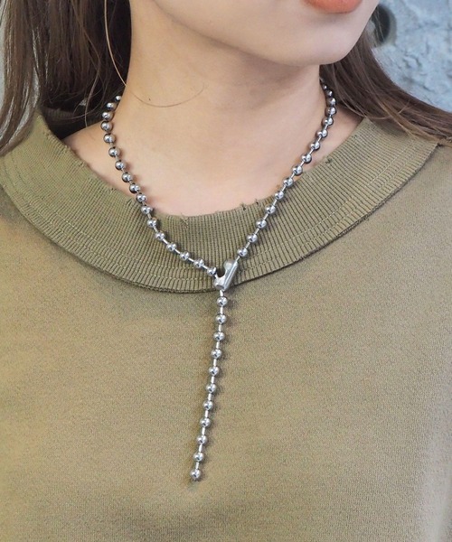 tiptop（ティップトップ）の「【web限定アイテム】ボールチェーンネックレス（ネックレス・レディース・シルバー/ゴールド・FREE）」の4枚目の写真