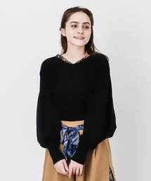 axes femme | バックリボンドルマンニット(ニット/セーター)