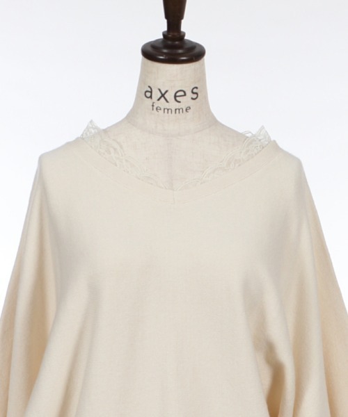 axes femme（アクシーズファム）の「バックリボンドルマンニット（ニット/セーター・レディース・ブラック/ブルー/キナリ・MEDIUM）」の4枚目の写真