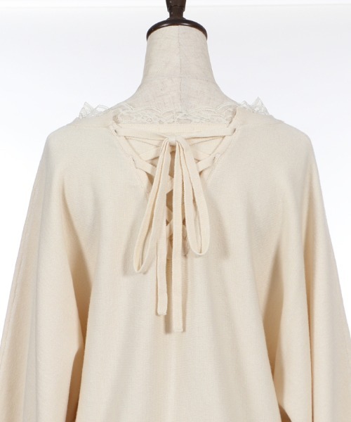 axes femme（アクシーズファム）の「バックリボンドルマンニット（ニット/セーター・レディース・ブラック/ブルー/キナリ・MEDIUM）」の12枚目の写真