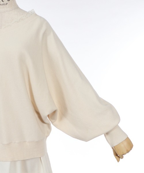 axes femme（アクシーズファム）の「バックリボンドルマンニット（ニット/セーター・レディース・ブラック/ブルー/キナリ・MEDIUM）」の19枚目の写真