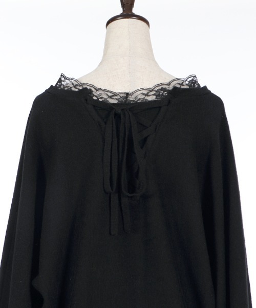 axes femme（アクシーズファム）の「バックリボンドルマンニット（ニット/セーター・レディース・ブラック/ブルー/キナリ・MEDIUM）」の20枚目の写真