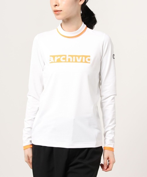 archivio(アルチビオ)の「ゴルフハイネックプルオーバー(Tシャツ/カットソー・レディース・ホワイト系その他/ホワイト×イエロー/ホワイト/ホワイト×ピンク・L/M/S)」の1枚目の写真