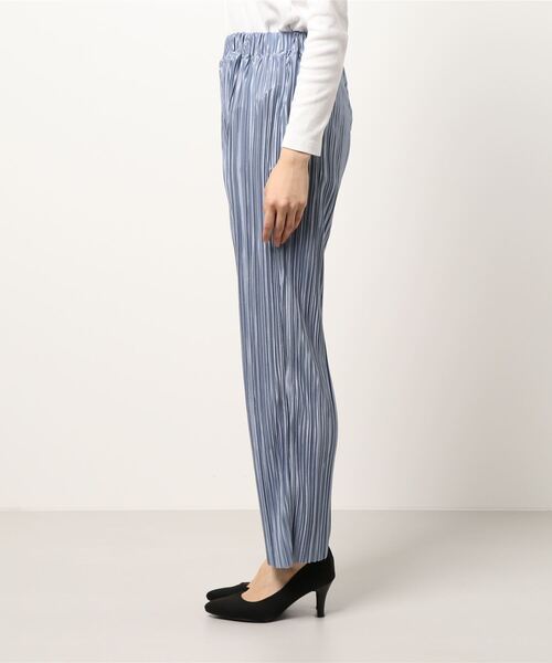 StyleSea(スタイルシー)の「シャイニー楊柳プリーツストレートパンツ(その他パンツ・レディース・ホワイト/グレイッシュベージュ/ミント/ラベンダー/ブルー/モカ/ブラック・FREE)」の8枚目の写真