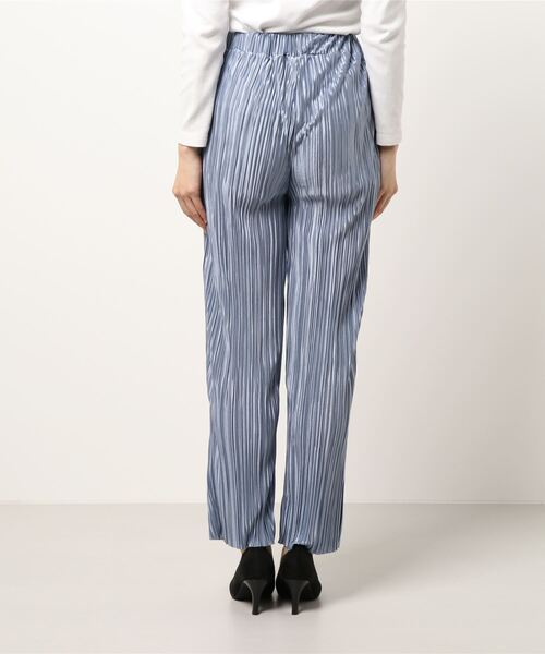 StyleSea(スタイルシー)の「シャイニー楊柳プリーツストレートパンツ(その他パンツ・レディース・ホワイト/グレイッシュベージュ/ミント/ラベンダー/ブルー/モカ/ブラック・FREE)」の9枚目の写真