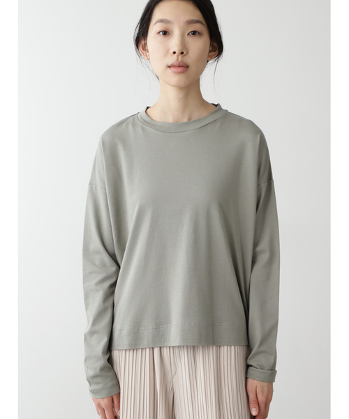 human woman（ヒューマンウーマン）の「◆「FOOD TEXTILE」スムース　長袖Tシャツ（Tシャツ/カットソー・レディース・ブラウン/カーキ/ピンク/イエロー・MEDIUM）」の3枚目の写真
