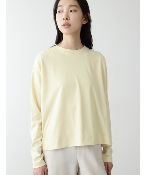 human woman（ヒューマンウーマン）の「◆「FOOD TEXTILE」スムース　長袖Tシャツ（Tシャツ/カットソー・レディース・ブラウン/カーキ/ピンク/イエロー・MEDIUM）」の4枚目の写真