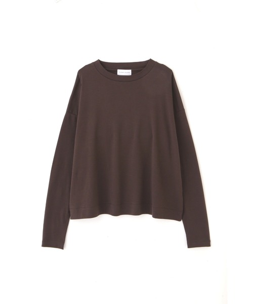 human woman（ヒューマンウーマン）の「◆「FOOD TEXTILE」スムース　長袖Tシャツ（Tシャツ/カットソー・レディース・ブラウン/カーキ/ピンク/イエロー・MEDIUM）」の16枚目の写真