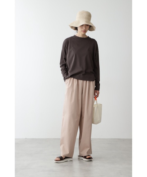 human woman（ヒューマンウーマン）の「◆「FOOD TEXTILE」スムース　長袖Tシャツ（Tシャツ/カットソー・レディース・ブラウン/カーキ/ピンク/イエロー・MEDIUM）」の15枚目の写真
