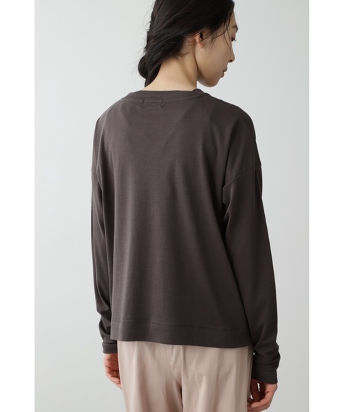 human woman（ヒューマンウーマン）の「◆「FOOD TEXTILE」スムース　長袖Tシャツ（Tシャツ/カットソー・レディース・ブラウン/カーキ/ピンク/イエロー・MEDIUM）」の5枚目の写真