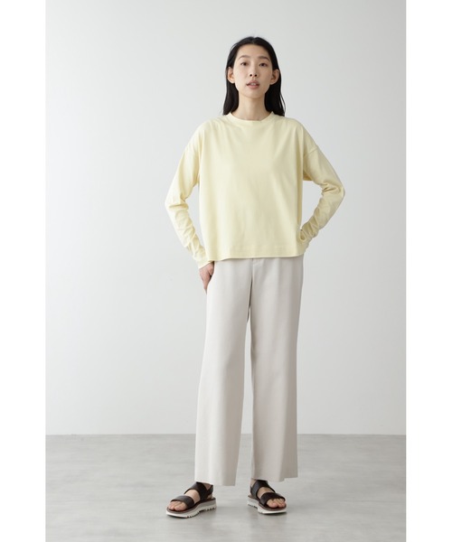 human woman（ヒューマンウーマン）の「◆「FOOD TEXTILE」スムース　長袖Tシャツ（Tシャツ/カットソー・レディース・ブラウン/カーキ/ピンク/イエロー・MEDIUM）」の18枚目の写真