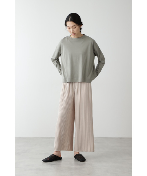 human woman（ヒューマンウーマン）の「◆「FOOD TEXTILE」スムース　長袖Tシャツ（Tシャツ/カットソー・レディース・ブラウン/カーキ/ピンク/イエロー・MEDIUM）」の13枚目の写真
