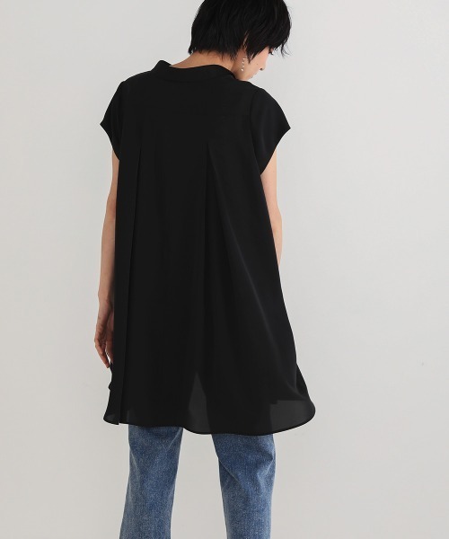 Bou Jeloud（ブージュルード）の「Aラインスキッパーシャツチュニック（シャツ/ブラウス・レディース・ブラック/オフホワイト/カーキ/A・38）」の19枚目の写真