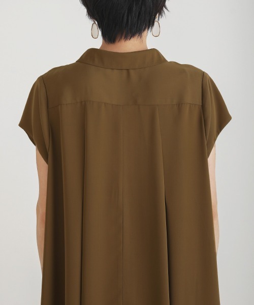 Bou Jeloud（ブージュルード）の「Aラインスキッパーシャツチュニック（シャツ/ブラウス・レディース・ブラック/オフホワイト/カーキ/A・38）」の10枚目の写真