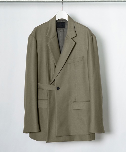 Wizzard(ウィザード)の「Wizzard ウィザード / LAYERED DOUBLE BREASTED JACKET セットアップレイヤードダブルブレステッドテーラードジャケット / WJA21-001(テーラードジャケット・メンズ・ラベンダー/ベージュ/ブラック・1/2/3)」の2枚目の写真