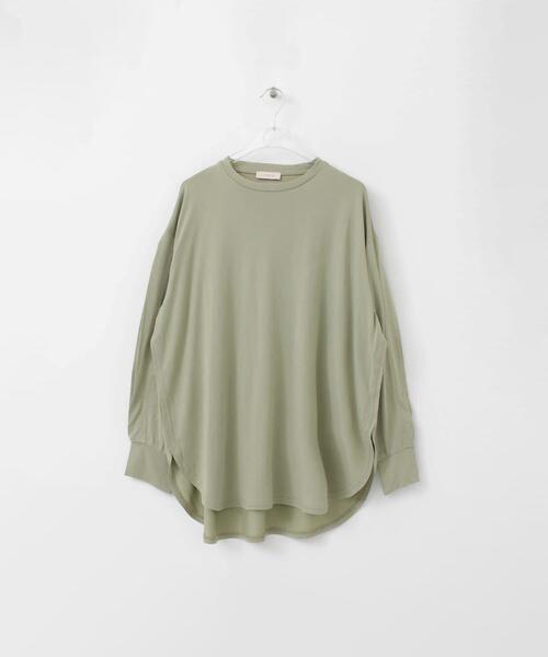 LAATO（ラート）の「ATELIER LONG T-SHIRTS（Tシャツ/カットソー・レディース・カーキ/グリーン・FREE）」の2枚目の写真