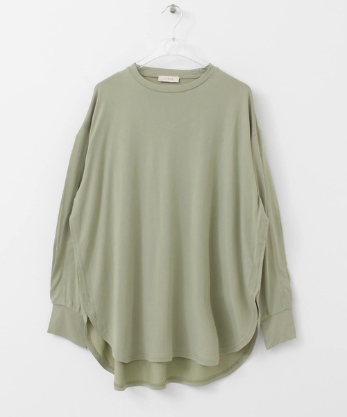 LAATO(ラート)の「ATELIER LONG T-SHIRTS(Tシャツ/カットソー・レディース・カーキ/グリーン・FREE)」の4枚目の写真