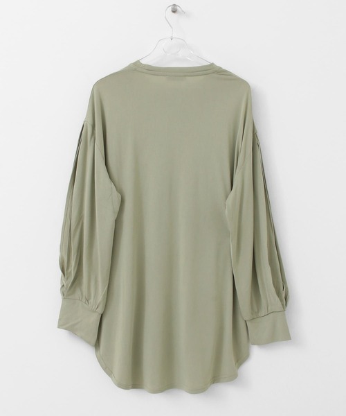 LAATO(ラート)の「ATELIER LONG T-SHIRTS(Tシャツ/カットソー・レディース・カーキ/グリーン・FREE)」の7枚目の写真