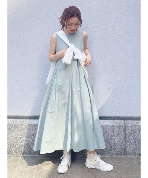 Ungrid（アングリッド）の「タックデザインフレアワンピース（ワンピース・レディース・ブラック/オフホワイト/ミント・FREE）」の16枚目の写真