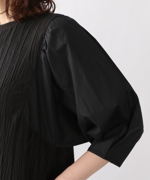 LOWRYS FARM(ローリーズファーム)の「フハクキリカエプリーツワンピース 941254(ワンピース・レディース・ブラック/パープル/アイボリー・FREE)」の7枚目の写真