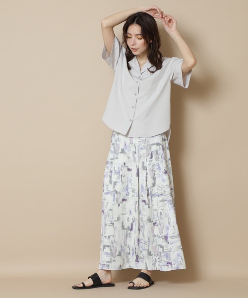 N.（N. Natural Beauty Basic）（エヌエヌナチュラルビューティーベーシック）の「◆開襟ボックスシャツ（シャツ/ブラウス・レディース・グレー/ブラウン/ブラック・MEDIUM）」の6枚目の写真